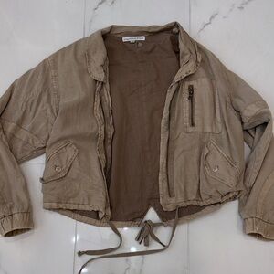 Young Fabulous & Broke Tan Utility Jacket size xs